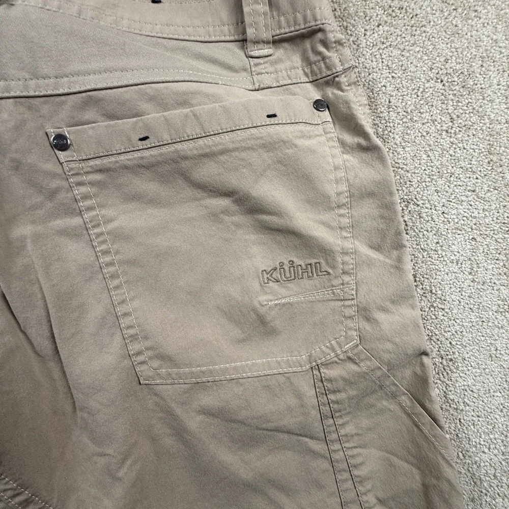 Kuhl Radikl Mens 30x32 Khaki Tan Articulated Knee Rugged Outdoor Hiking Pants